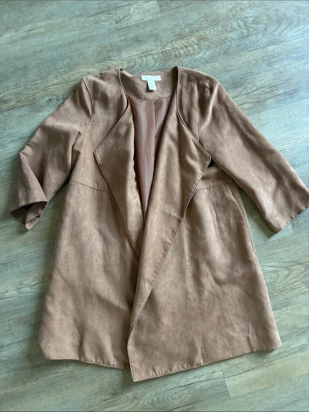 H&M Light Brown Women's Open-Front Trench Coat